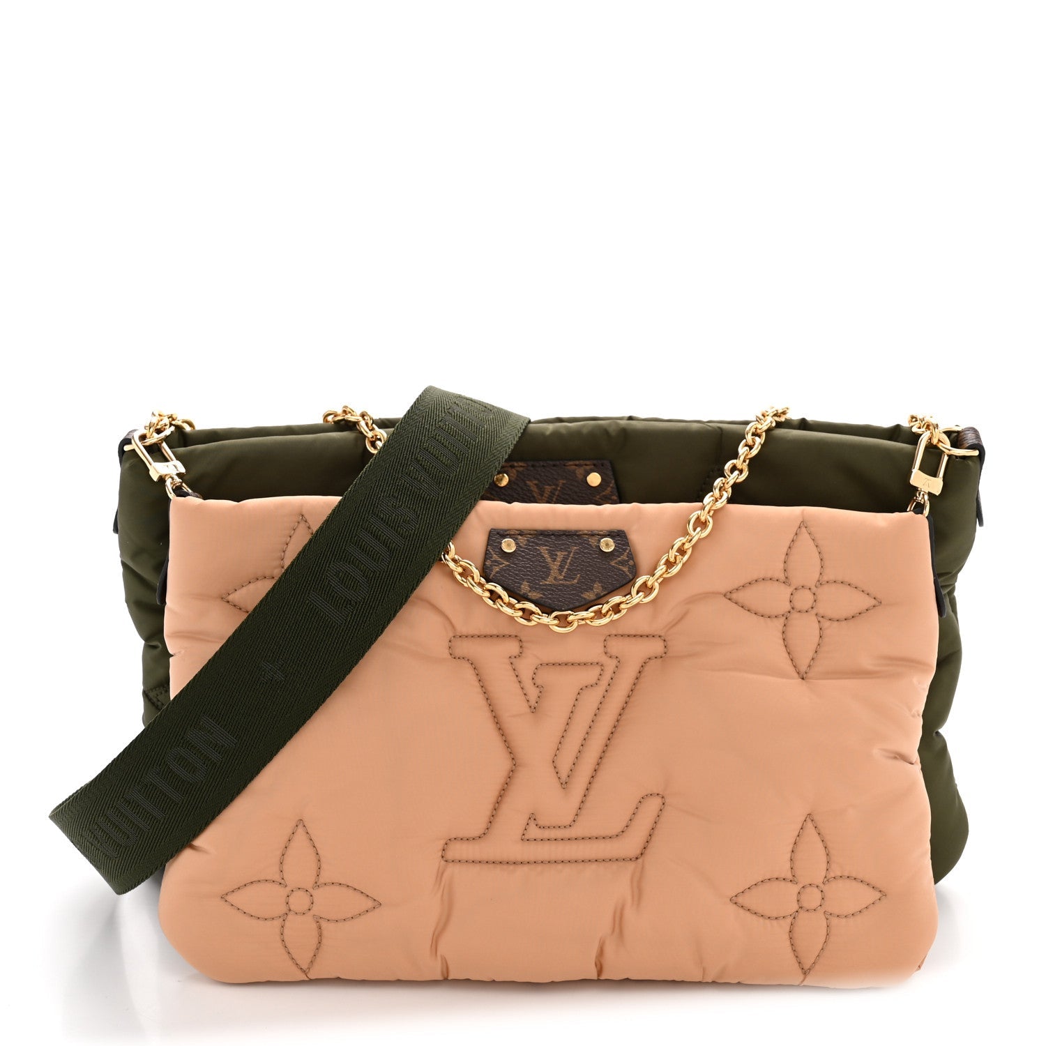 Louis Vuitton Econyl Monogram Pillow Maxi Multi Pochette Accessories Kaki Beige