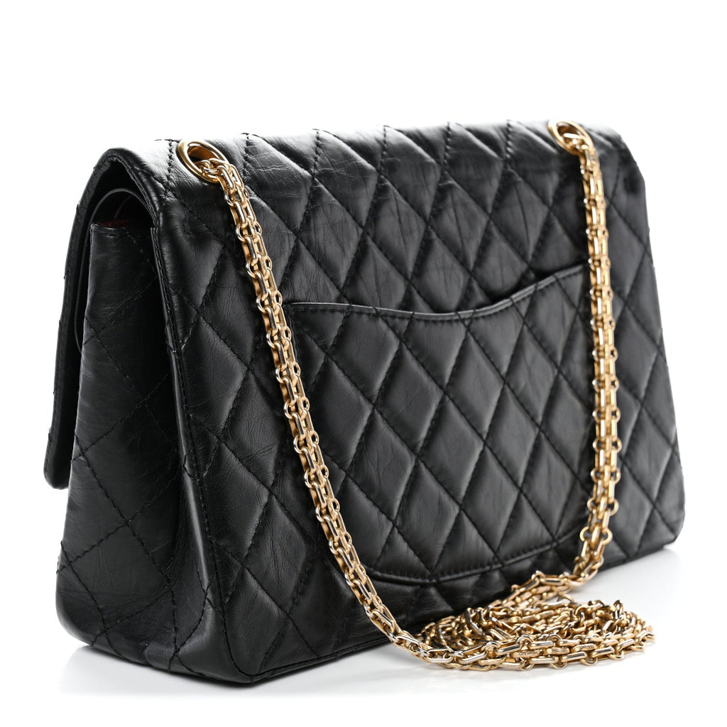 Chanel Aged Calfskin Quilted 2.55 Reissue 226 Flap Black
