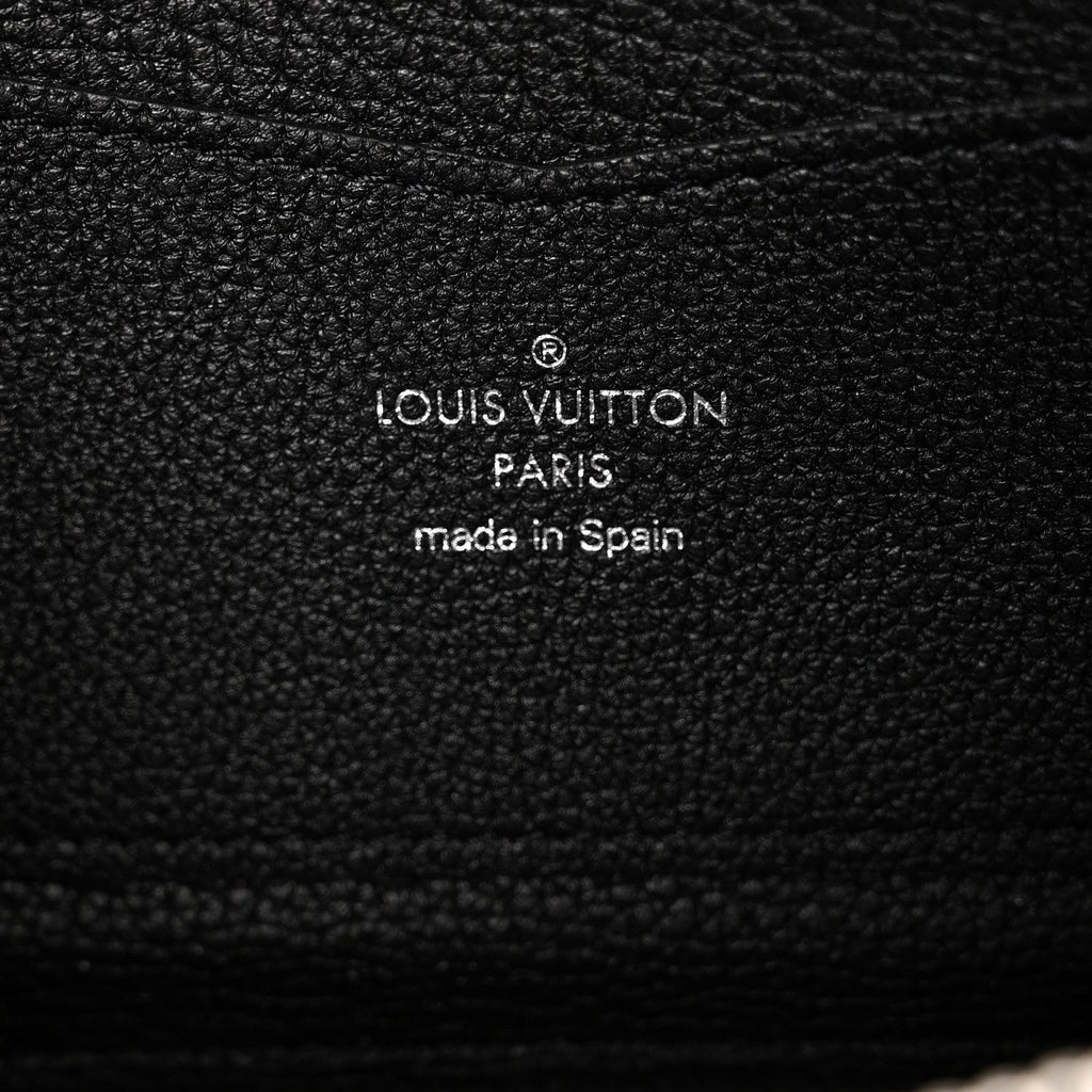 Louis Vuitton Calfskin Zippy Lockme Wallet Black