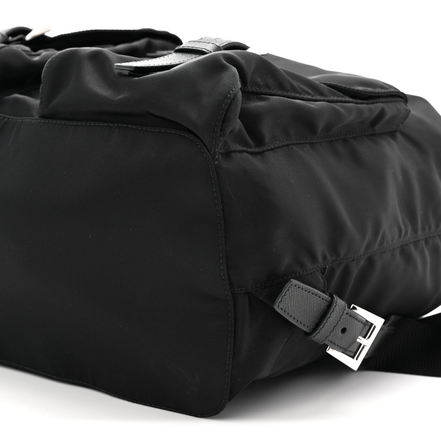 Prada Tessuto Nylon Saffiano Medium Backpack Black
