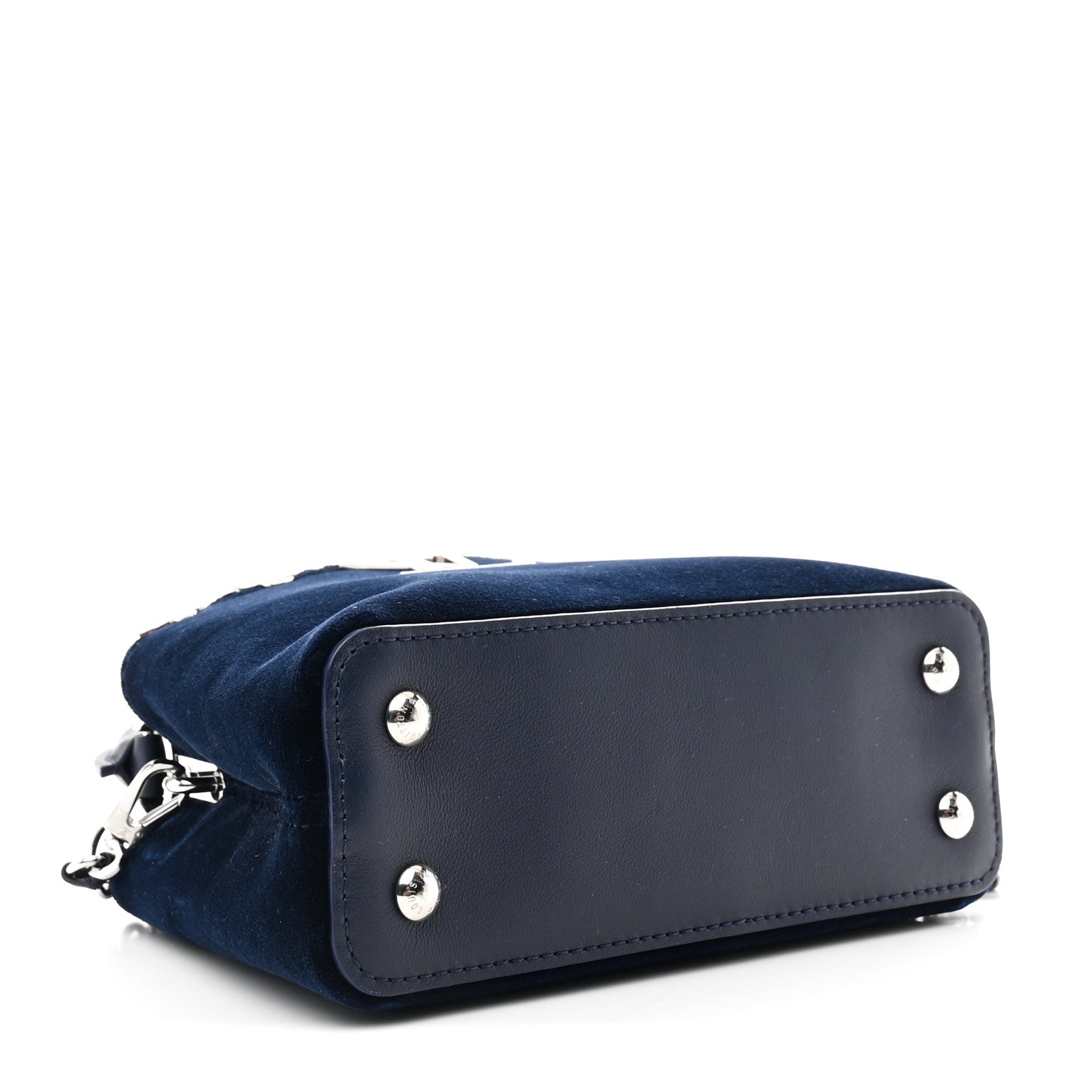 Louis Vuitton Velvet Crystal Capucines Mini Midnight Blue