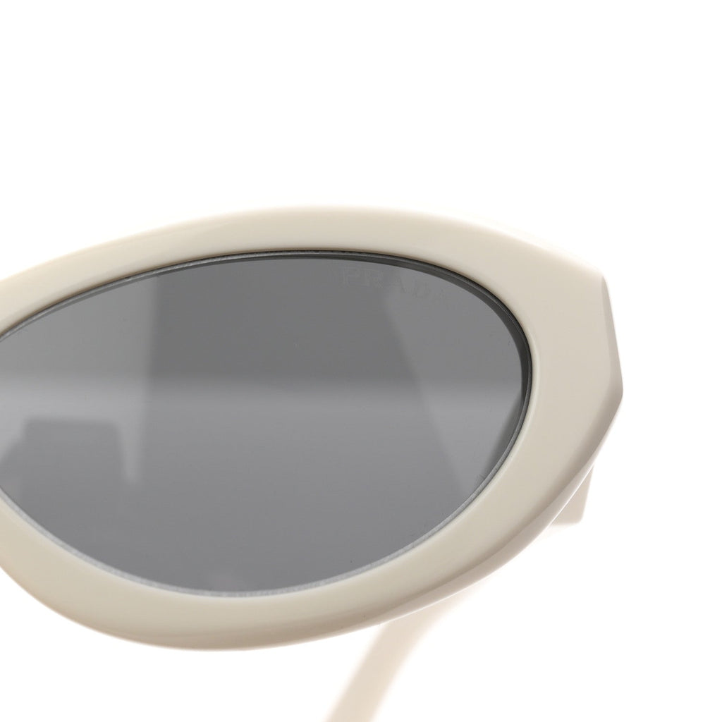 Prada Acetate Oval Sunglasses SPR 26Z Chalk White