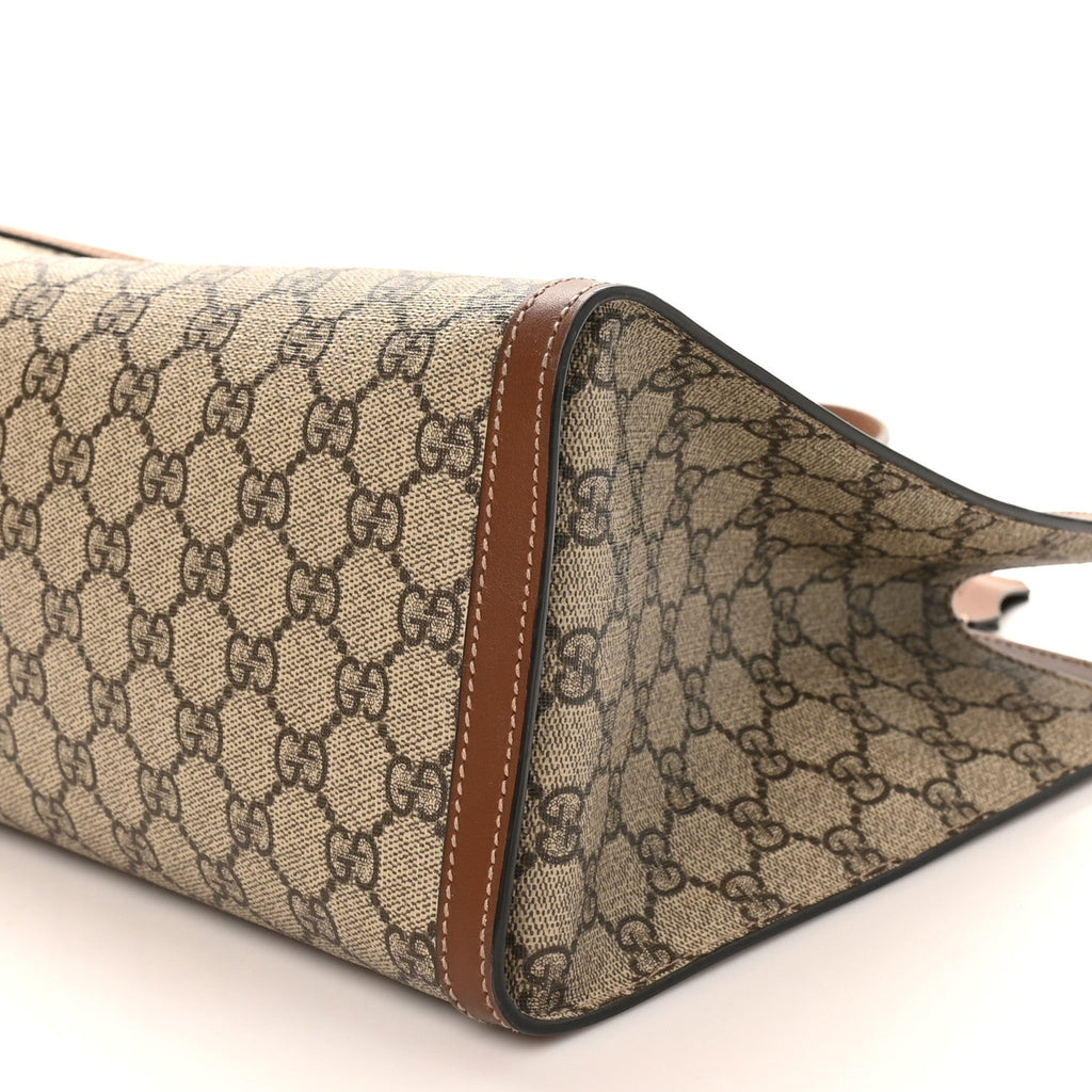 Gucci GG Supreme Monogram Medium Padlock Tote Beige Cuir