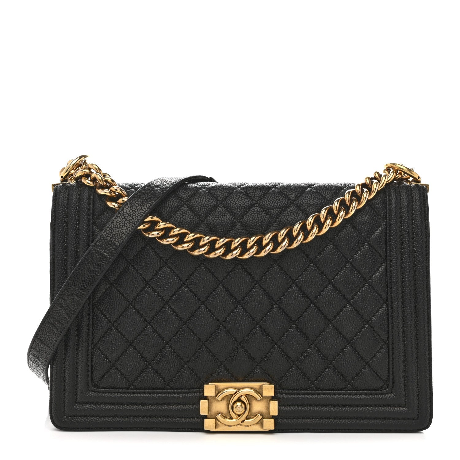 Chanel Caviar Quilted New Medium Boy Flap Black