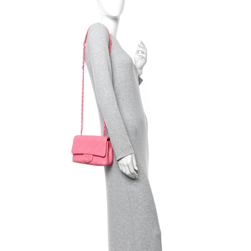 Chanel Caviar Quilted Mini Incognito Square Flap Pink