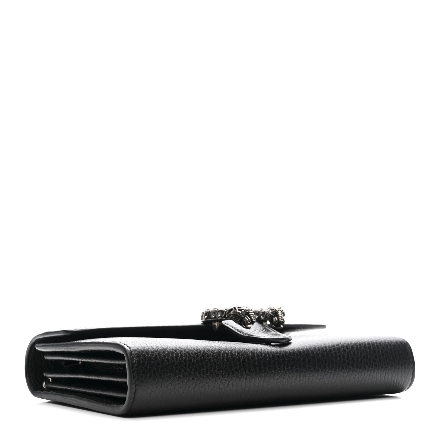 Gucci Calfskin Mini Dionysus Chain Wallet Black