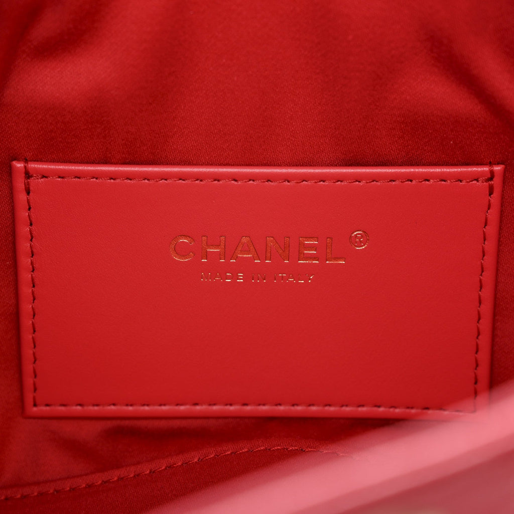 Chanel Caviar Quilted Mini Chanel 25 Handbag Red