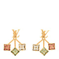 Louis Vuitton Metal Crystal Loulougram Earrings Multicolor