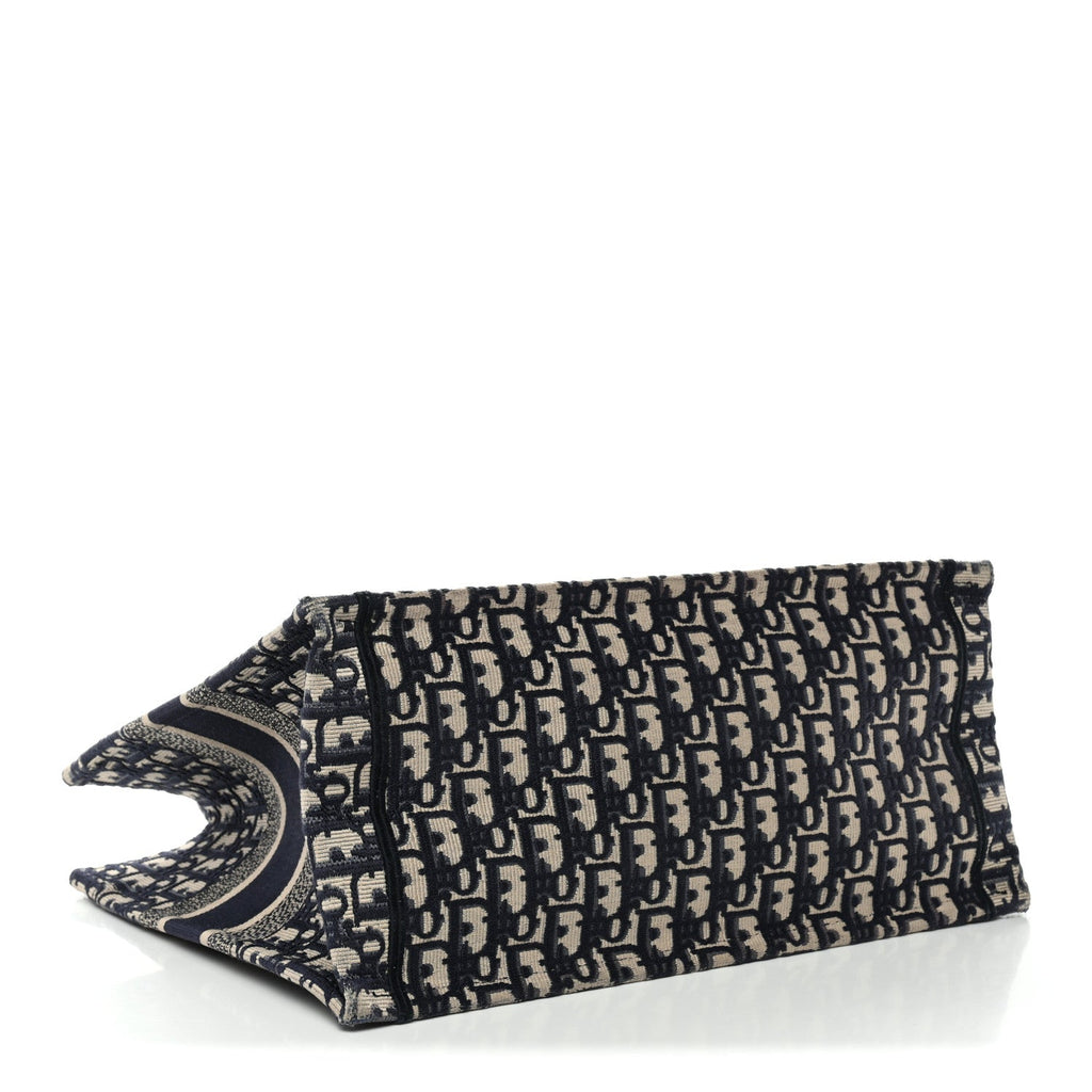 Christian Dior Oblique Medium Book Tote Blue Multicolor