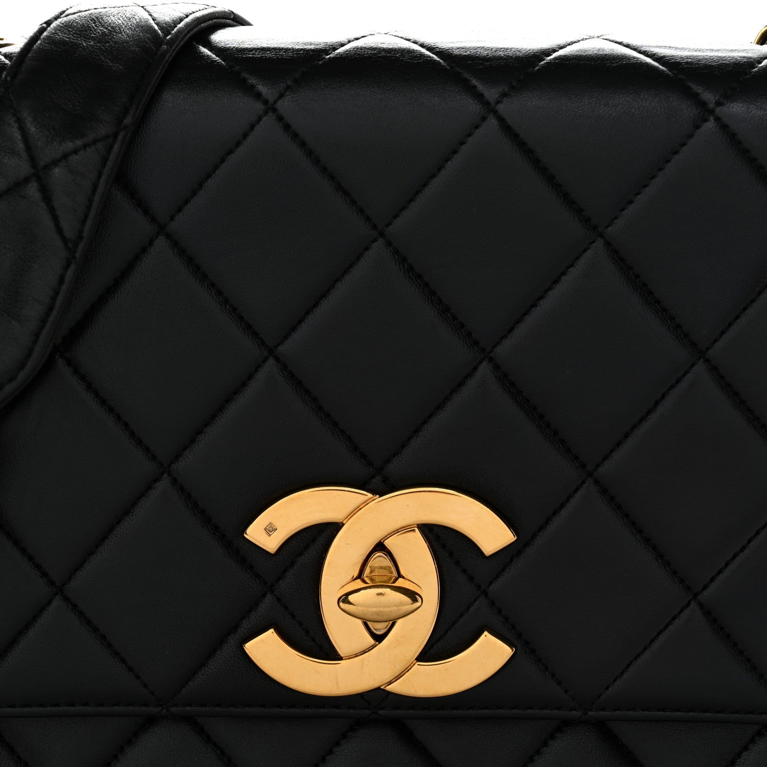 Chanel Lambskin Quilted Medium Single Flap Black