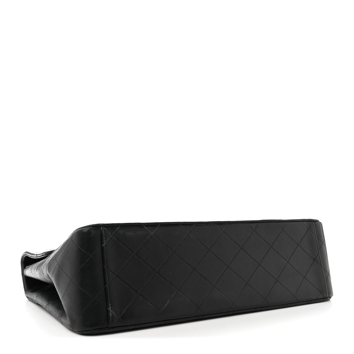 Chanel Lambskin Quilted XL Jumbo Single Flap Black