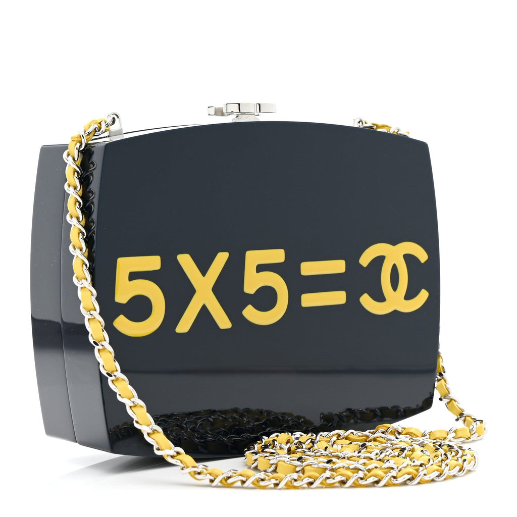 Chanel Plexiglass Evening In The Street 5x5=CC Small Clutch Dark Blue