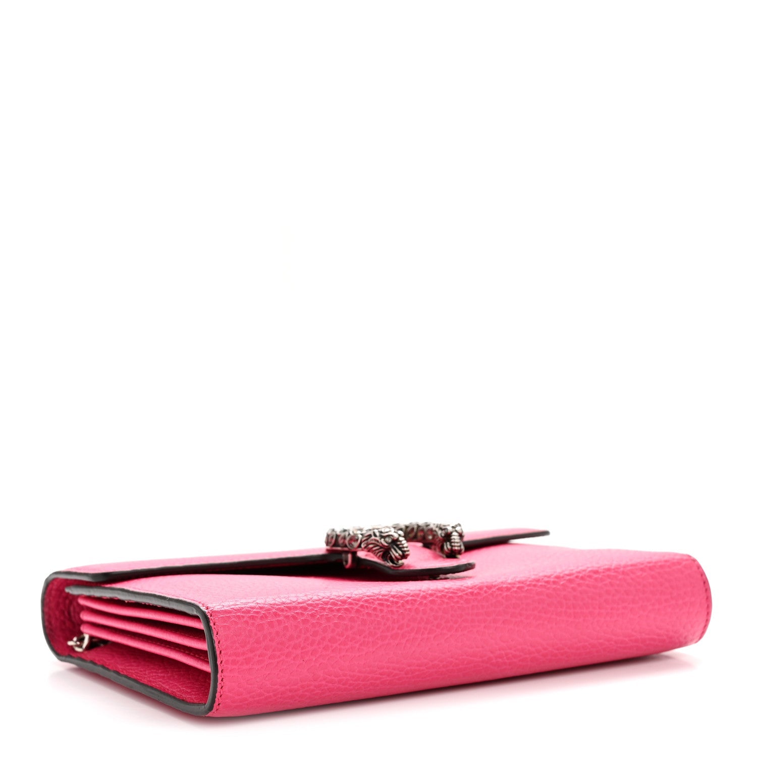Gucci Dollar Calfskin Crystal Mini Dionysus Chain Wallet Box Pink