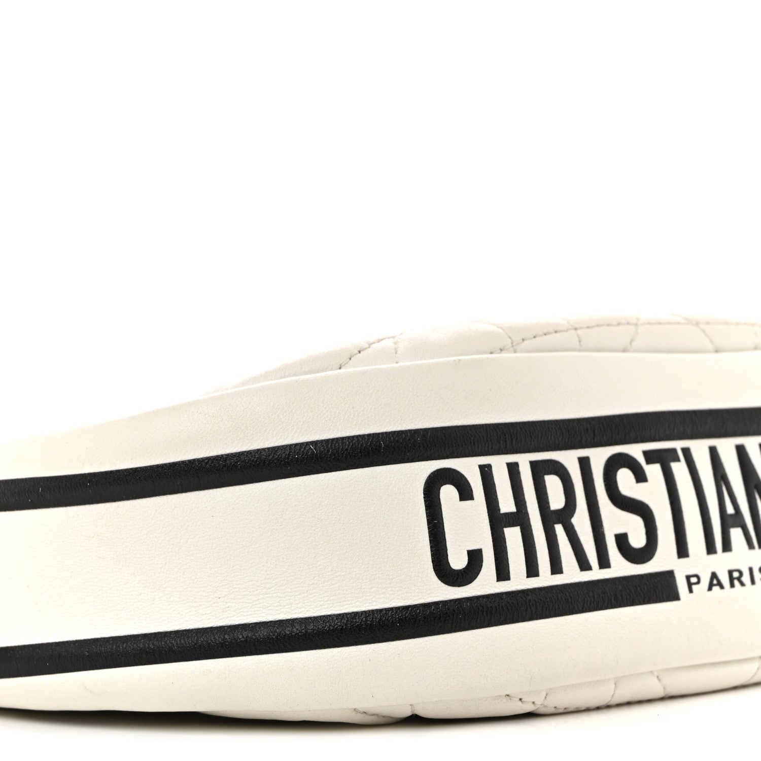 Christian Dior Lambskin Cannage Small Dior Vibe Hobo Bag White