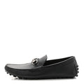 Gucci Soft Clove Calfskin Mens Horsebit Driver Loafers 9.5 Black