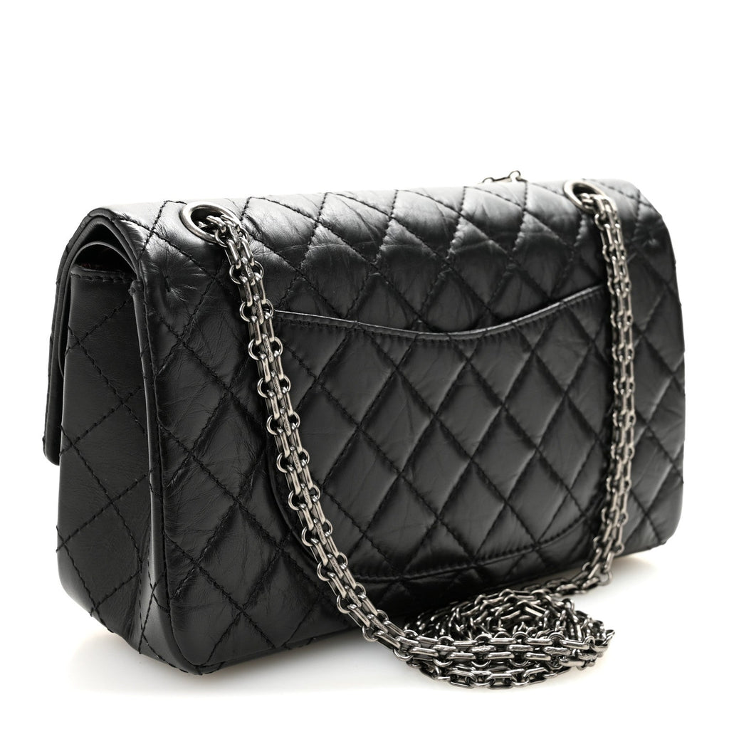 Chanel Aged Calfskin Quilted 2.55 Reissue 225 Flap Black