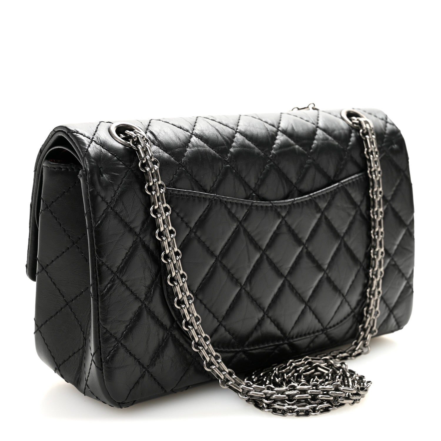 Chanel Aged Calfskin Quilted 2.55 Reissue 225 Flap Black