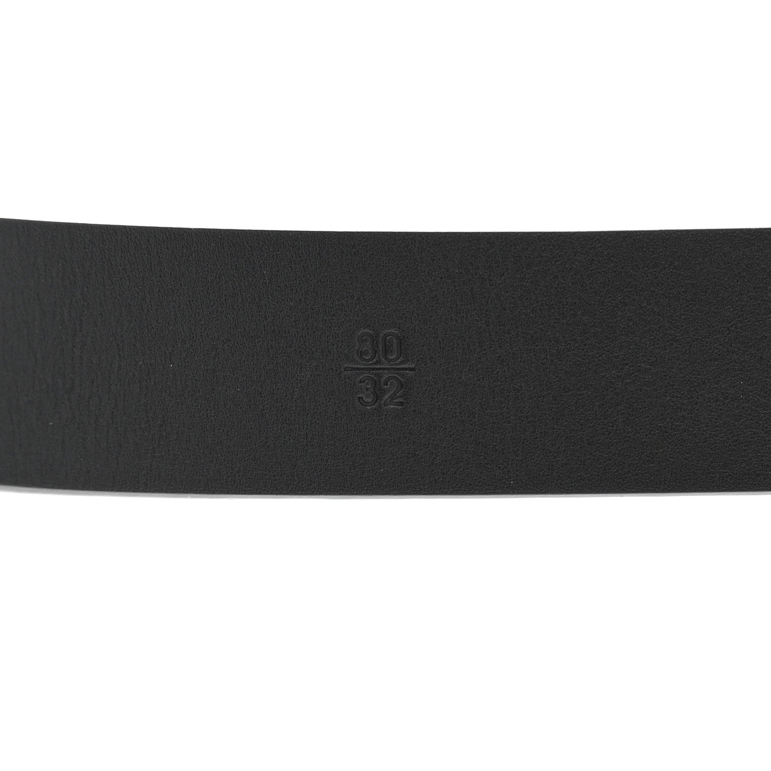 Glazed Calfskin CC Belt 80 32 Black