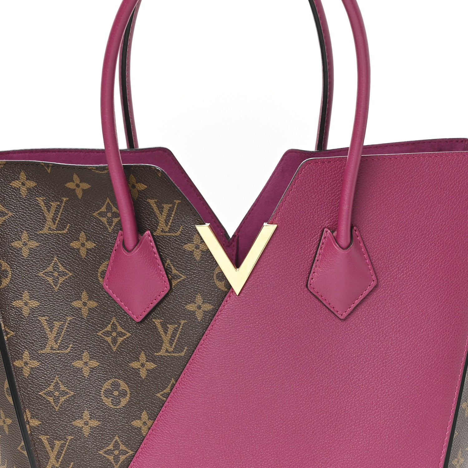 Louis Vuitton Calfskin Monogram Kimono Tote Grape