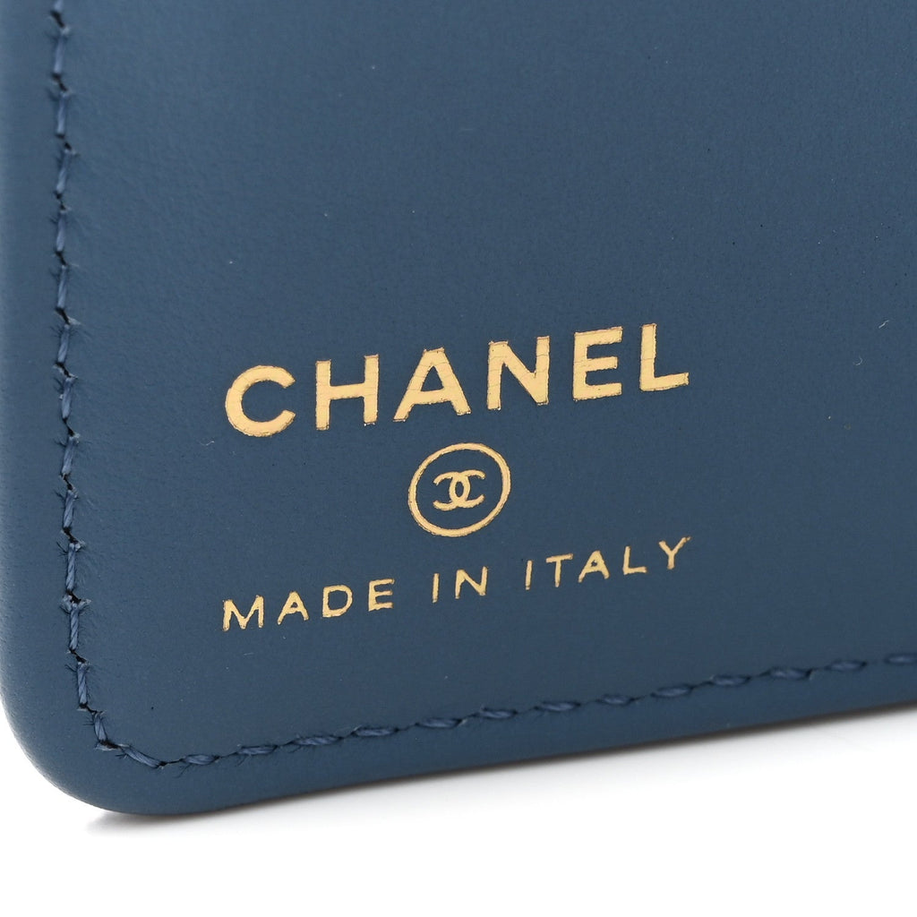 Denim Passport Holder Blue