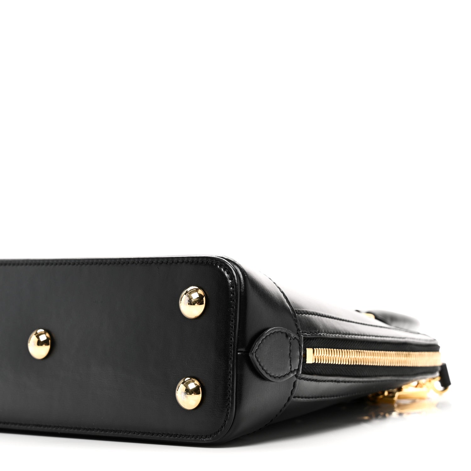Gucci Boarded Plutone Calfskin Small Horsebit 1955 Top Handle Bag Black