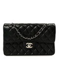 Chanel Lambskin Quilted Small Double Flap Black