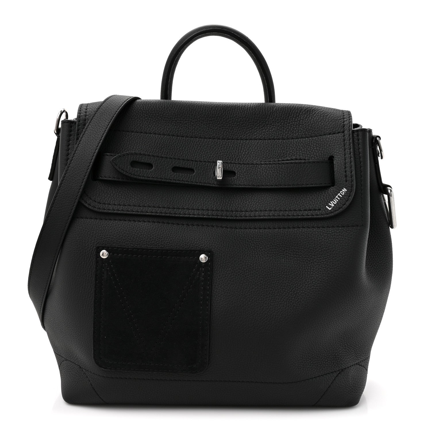 Louis Vuitton LV Touch Calfskin Steamer 30 H38 Black