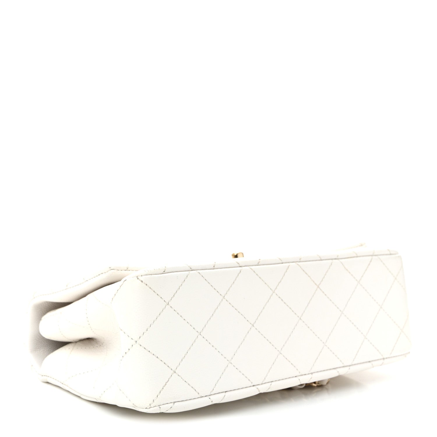 Chanel Caviar Quilted Small Top Handle Flap With Chain White