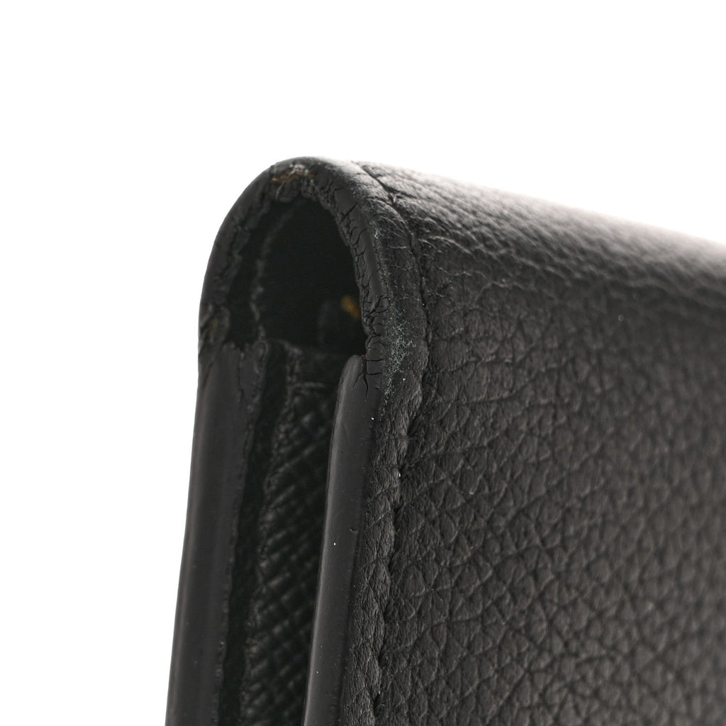 Louis Vuitton Monogram Calfskin Kimono Wallet Black
