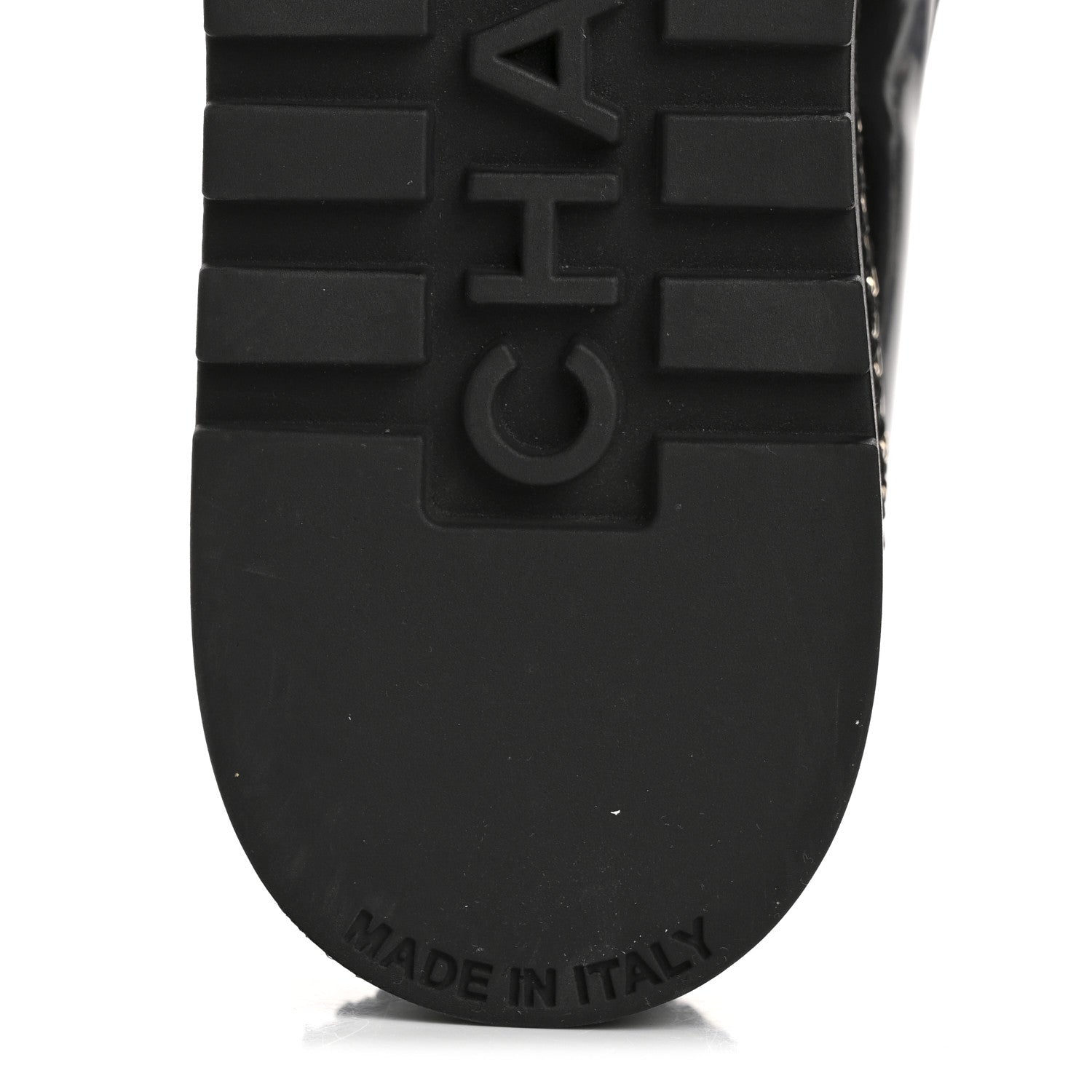 Chanel Shiny Calfskin Platform Loafers 37 Black