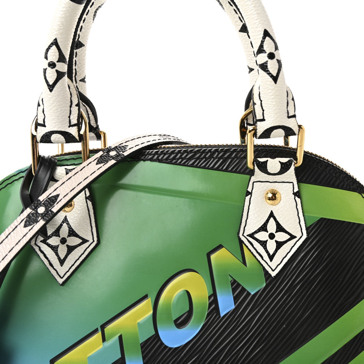 Louis Vuitton Epi Damier Race Alma BB Blue Vert