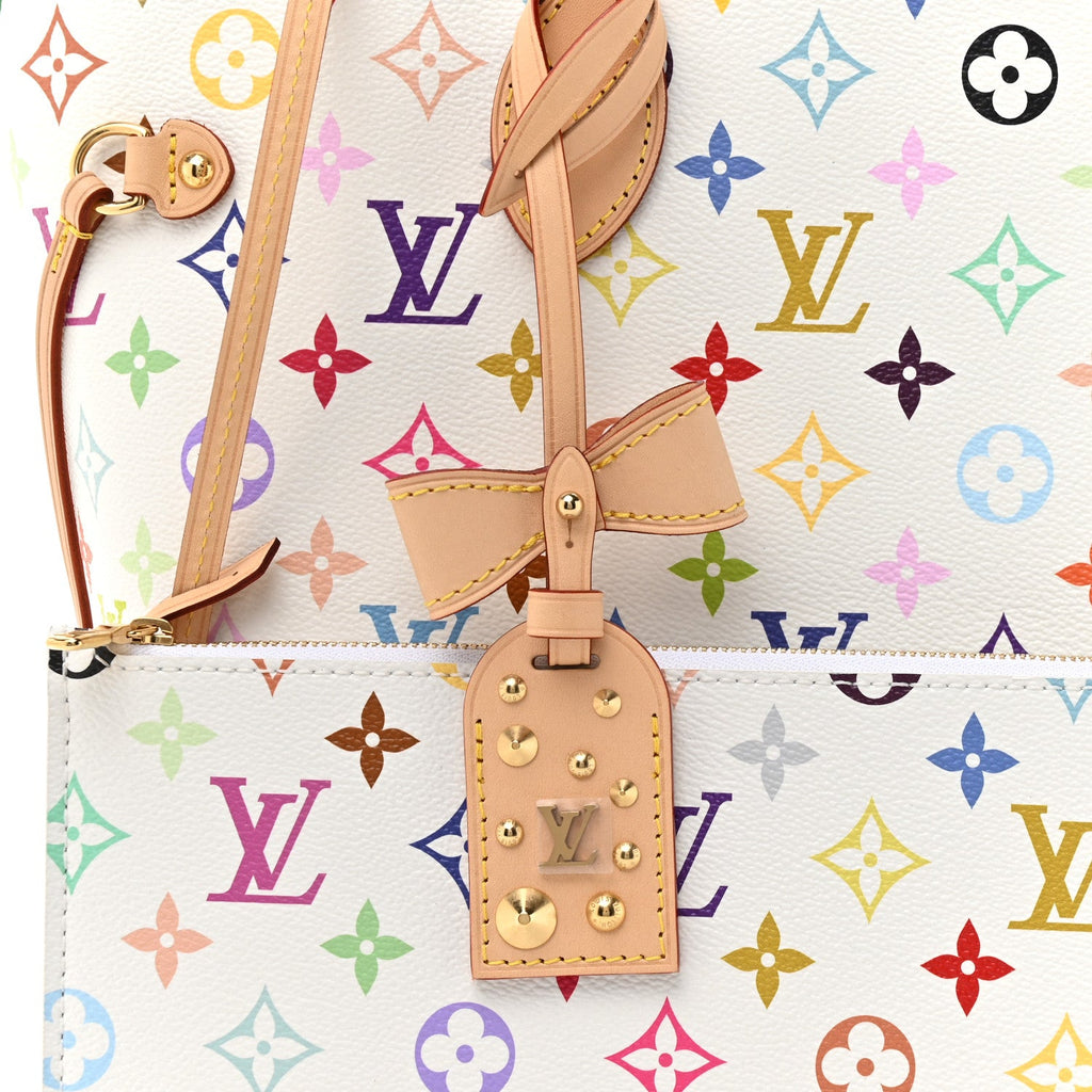 Louis Vuitton LV x TM Monogram Multicolor Neverfull MM White