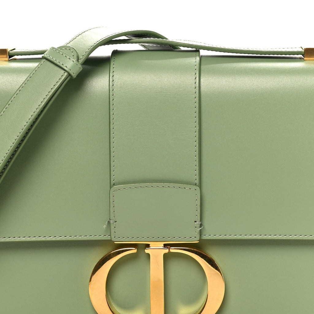 Christian Dior Smooth Calfskin 30 Montaigne Flap Bag Mint Green