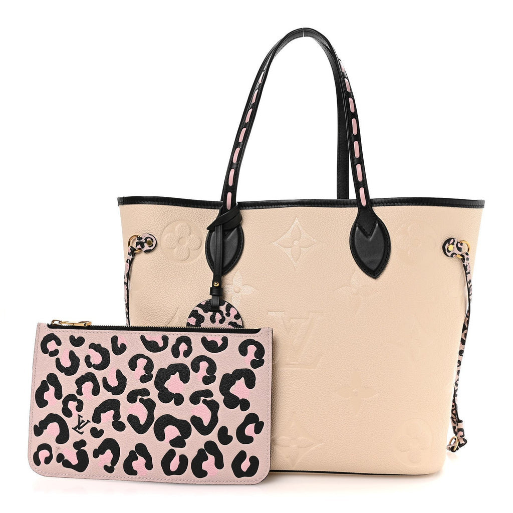 Louis Vuitton Empreinte Monogram Giant Wild at Heart Neverfull MM Creme