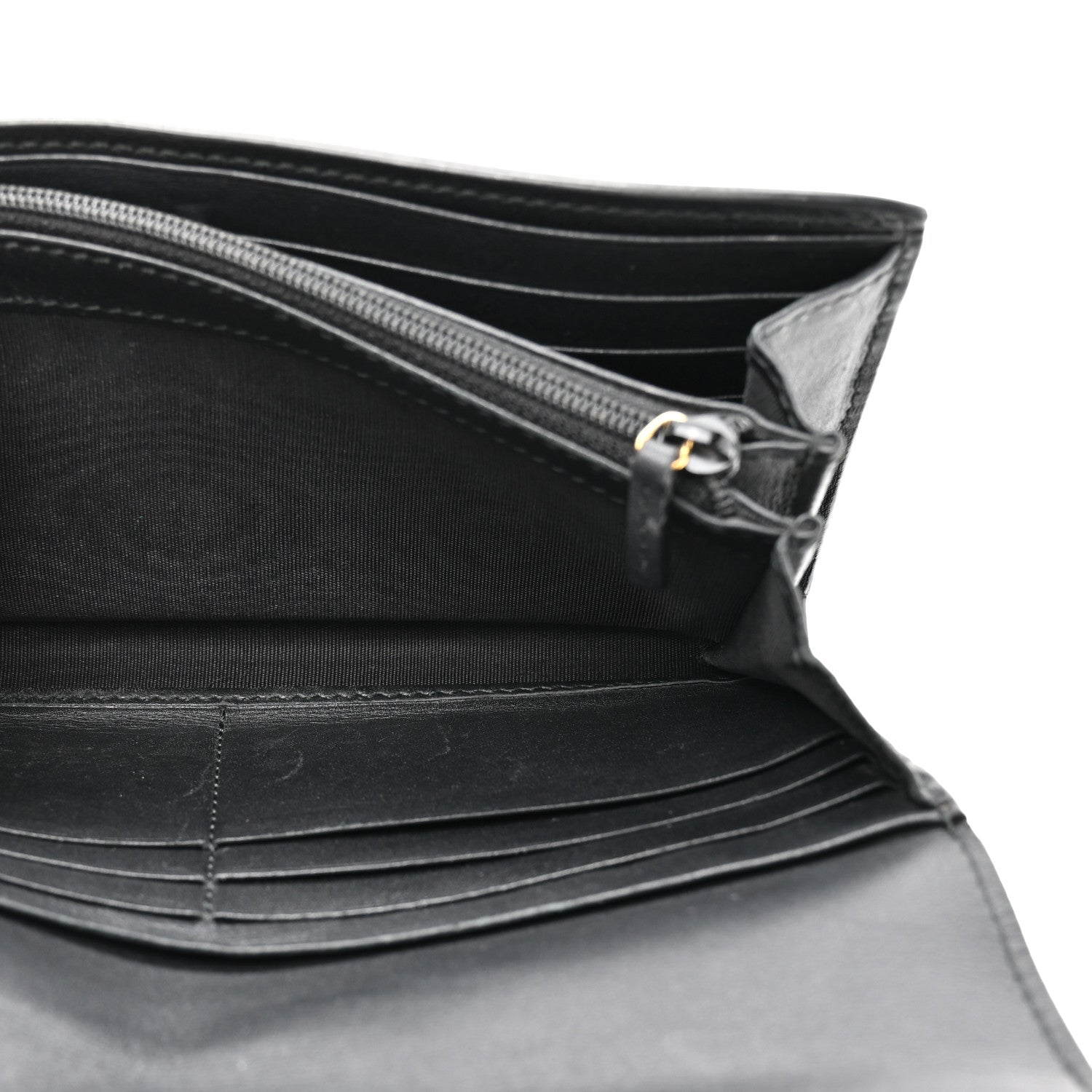 Gucci Calfskin Sylvie Continental Wallet Black