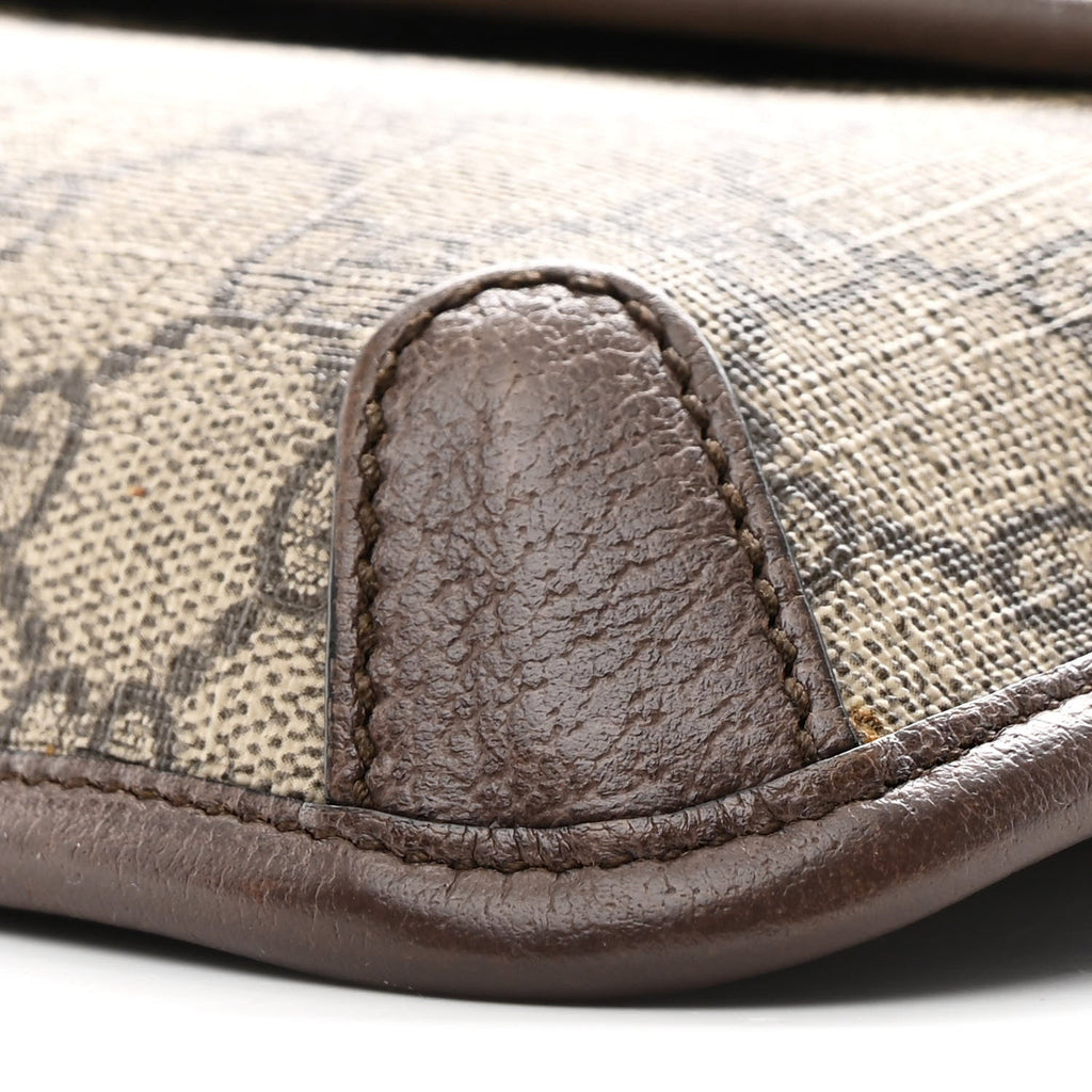 Gucci GG Supreme Monogram Neo Vintage Web Belt Bag Brown