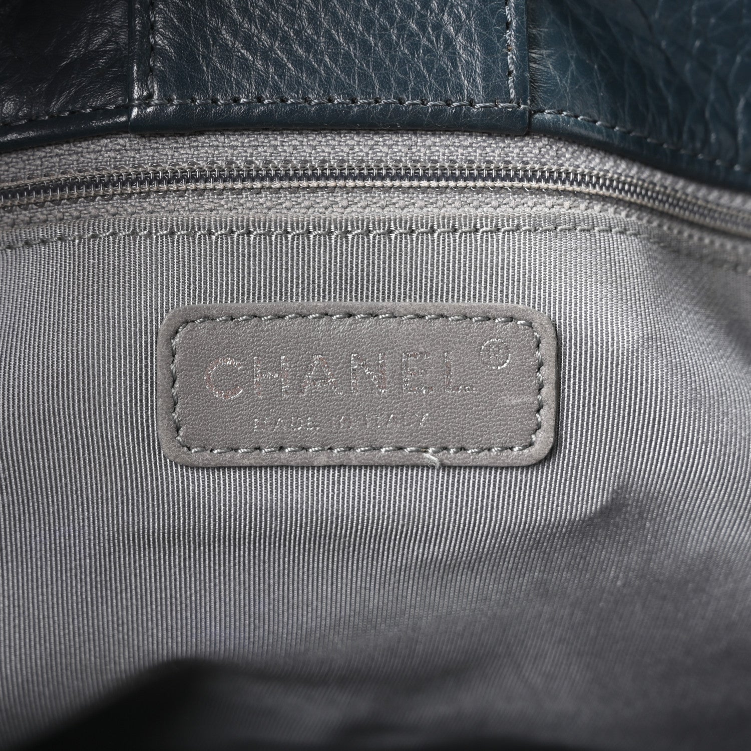 Chanel Calfskin Cerf Executive Shopper Tote Blue