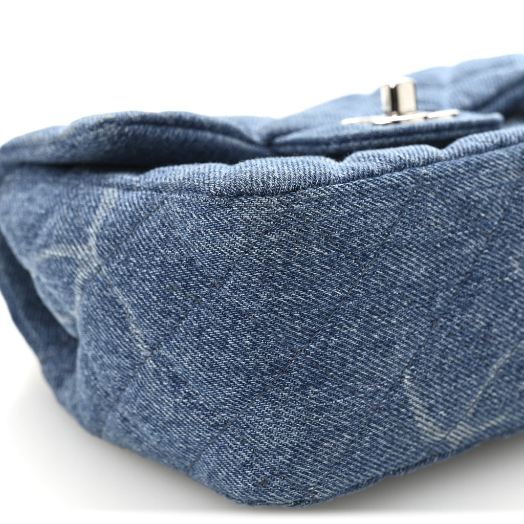 Chanel Denim CC Quilted Mini Square Flap Blue