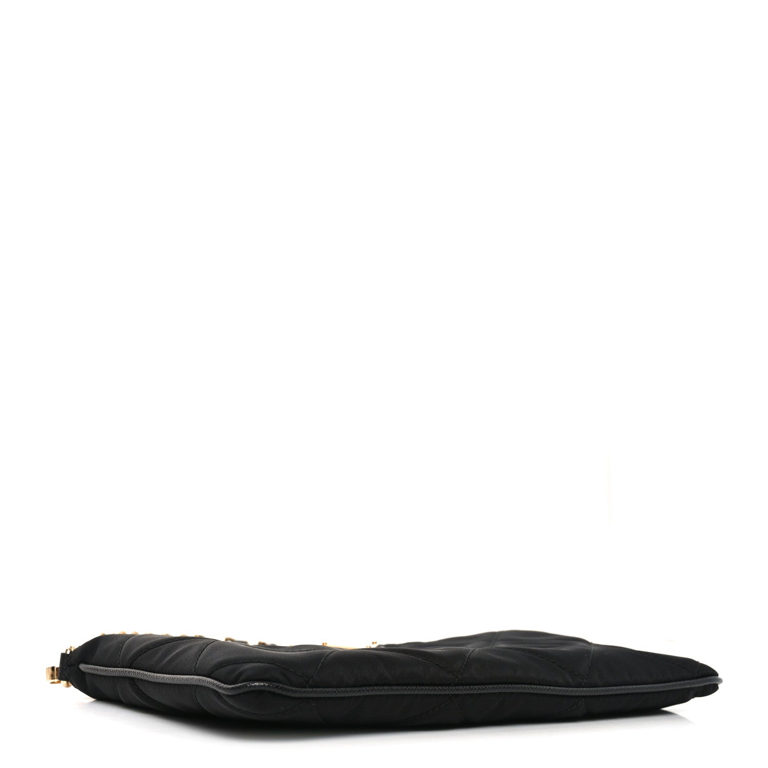 Prada Re-Nylon Tessuto Impuntu Quilted Re-Edition 1995 Chaine Pouch Black