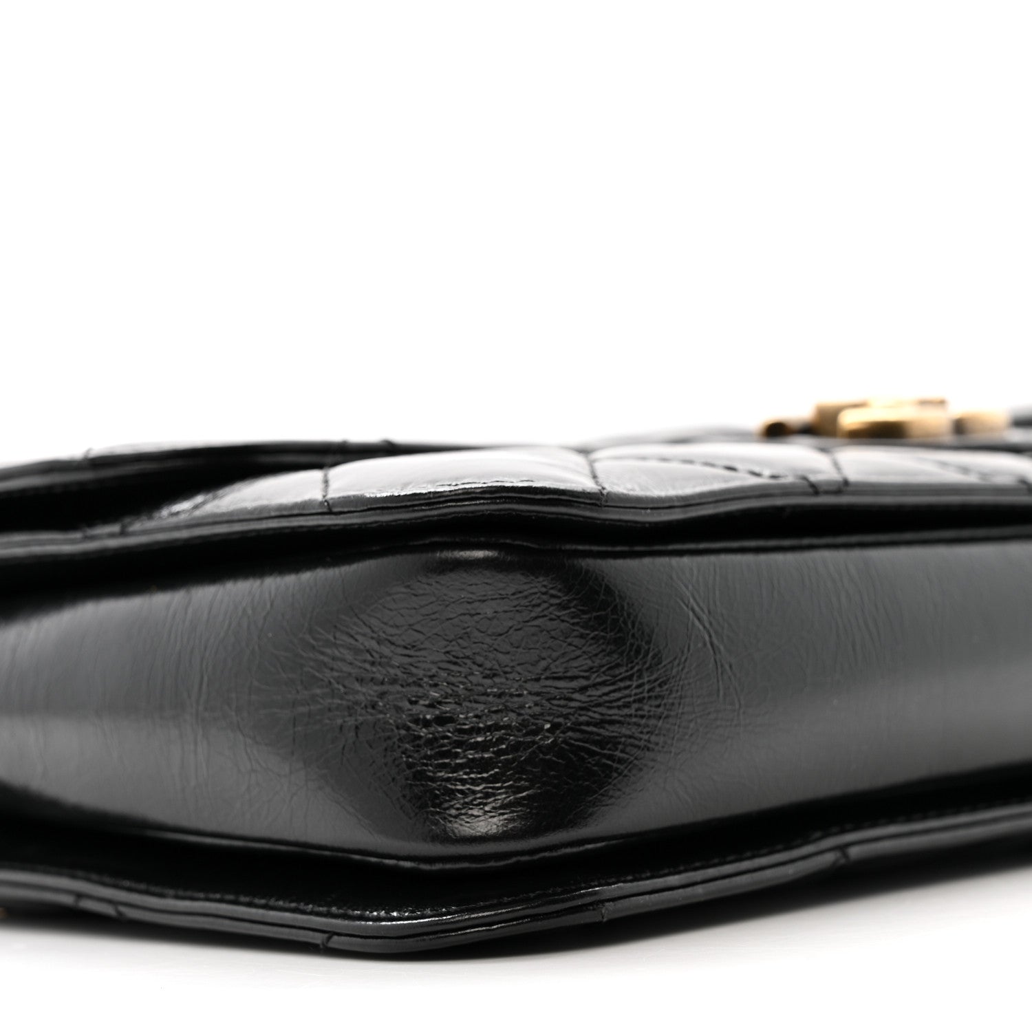 Chanel Glazed Calfskin Quilted Medium Perfect Edge Flap Black