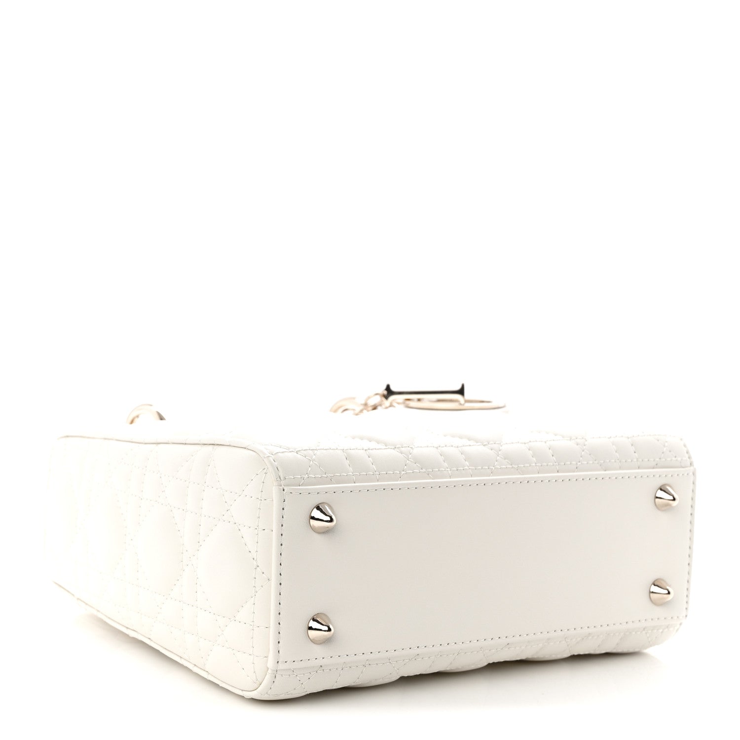 Christian Dior Lambskin Cannage Small My ABCDior Lady Dior White