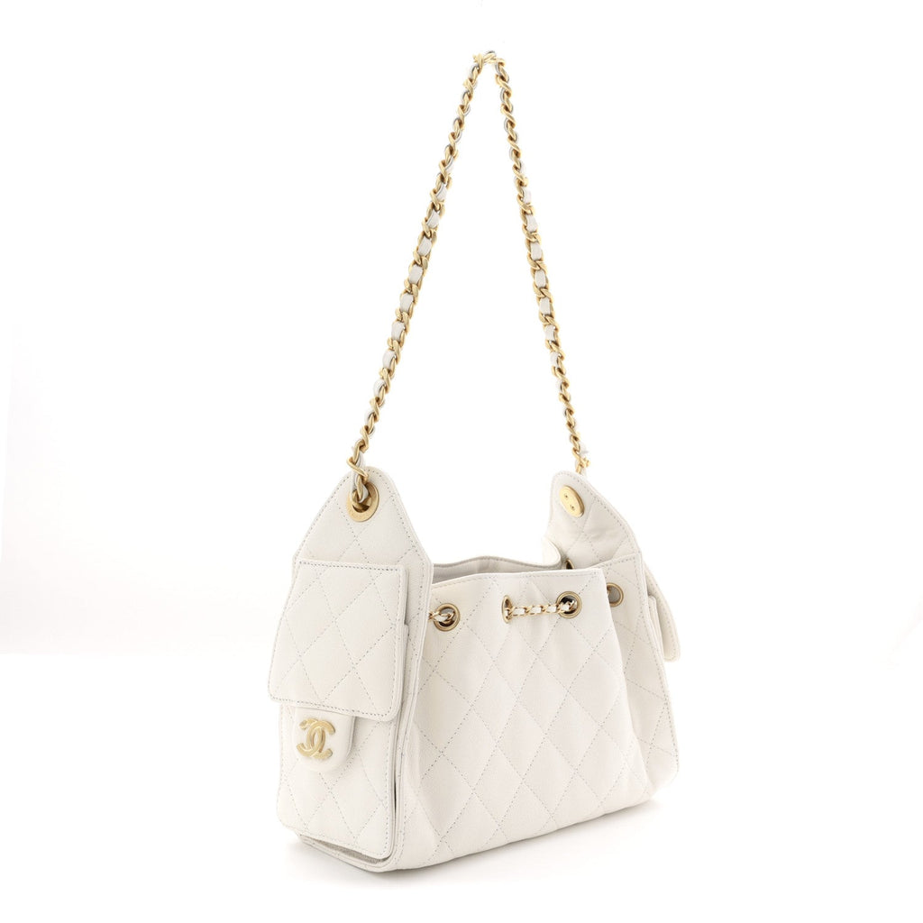 Chanel Caviar Quilted Mini Chanel 25 Handbag White