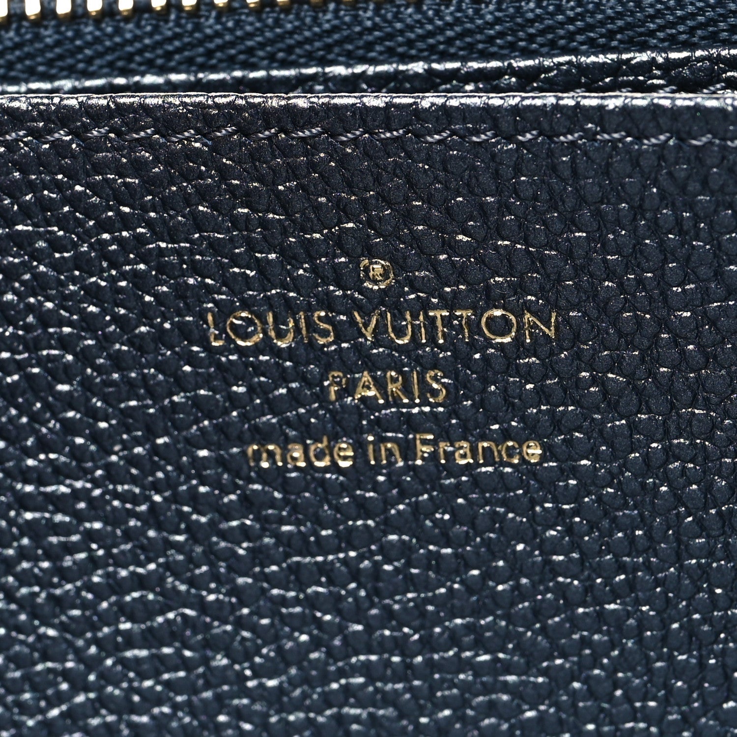 Louis Vuitton Metallic Empreinte Monogram Zippy Wallet Navy Blue