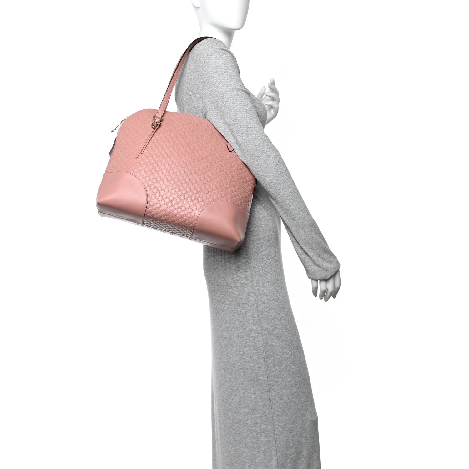 Gucci Soft Microguccissima Medium Bree Shoulder Bag Soft Pink