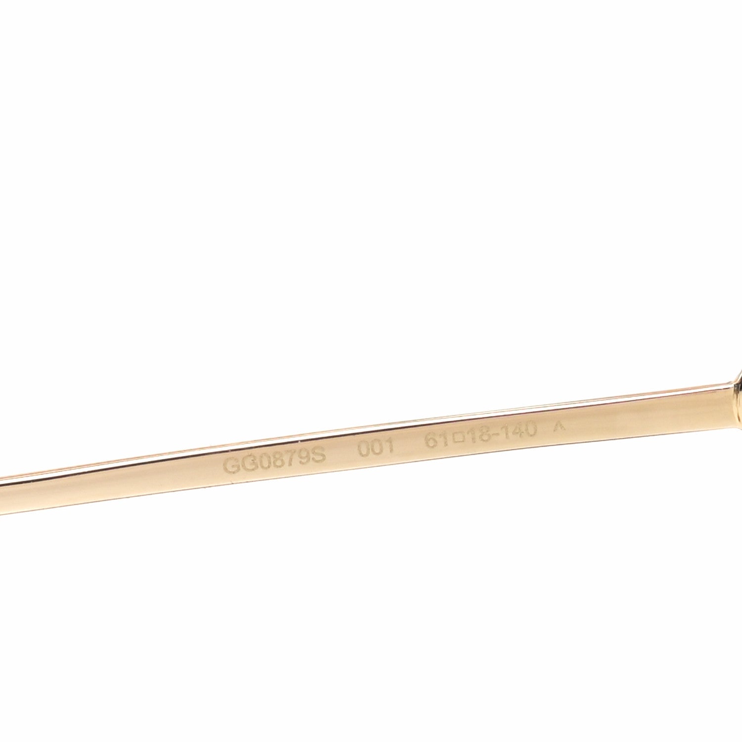 Gucci Metal Horsebit Square Sunglasses GG0879S Gold