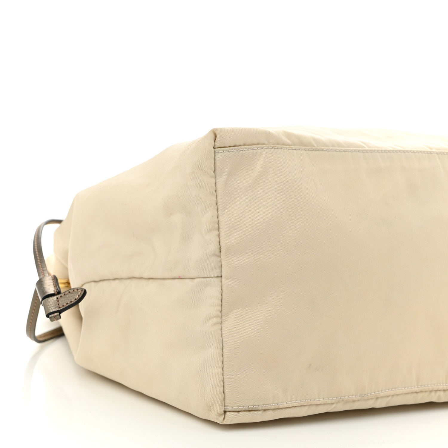 Prada Tessuto Nylon Saffiano Shopping Tote White