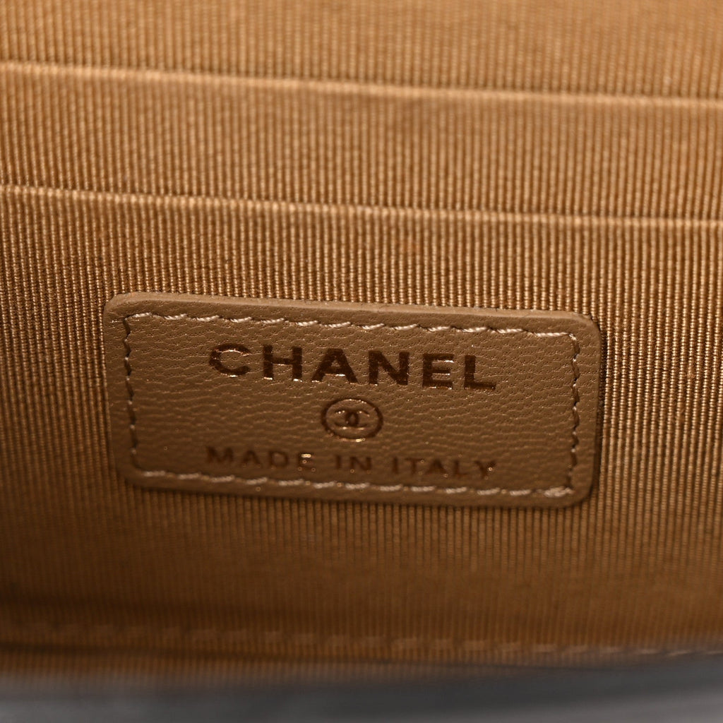 Chanel Lambskin Quilted Chic Pearls Flap Black