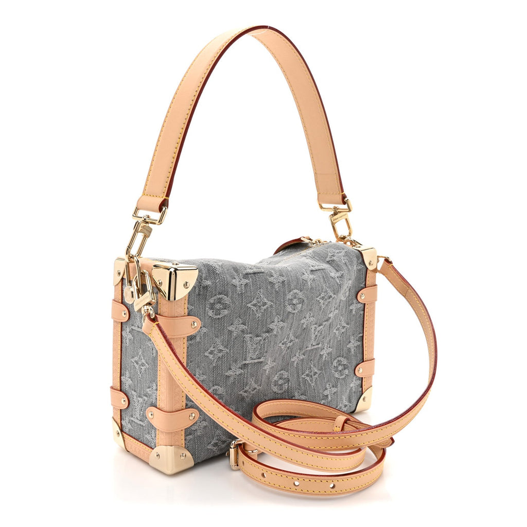 Louis Vuitton Denim Monogram Side Trunk MM Washed Gray