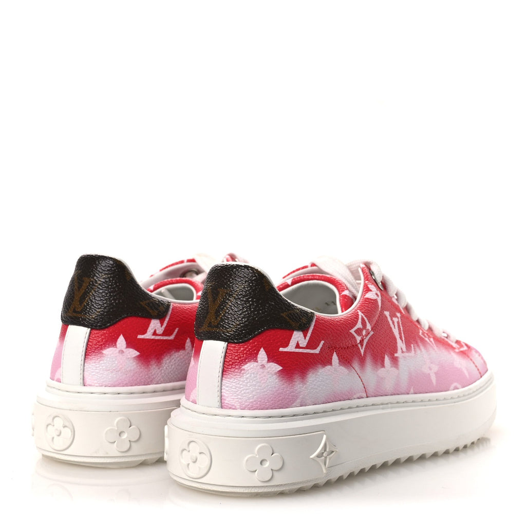 Louis Vuitton Monogram Escale Time Out Sneakers 35.5 Red