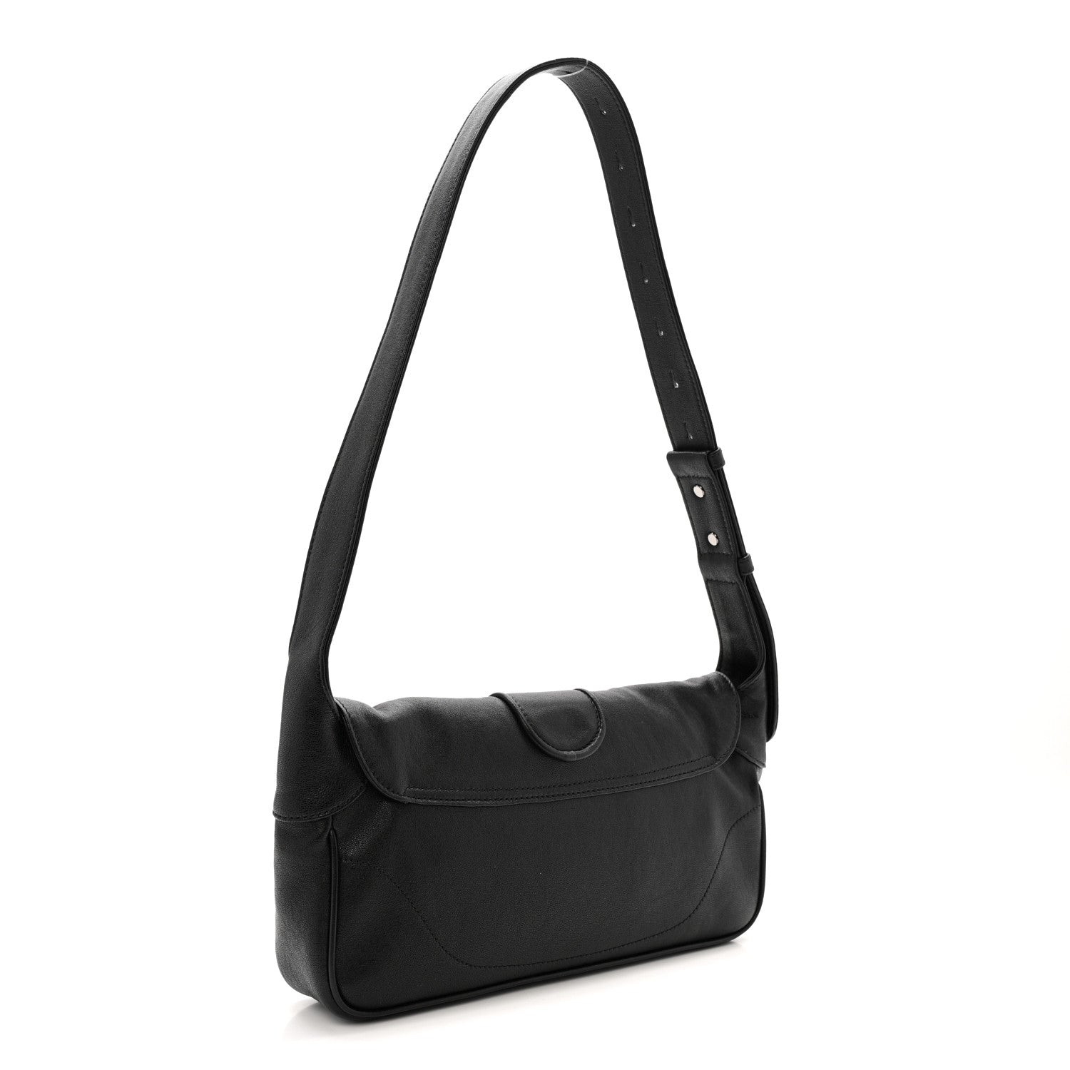 Gucci Goatskin Small GG Monochrome Aphrodite Shoulder Bag Black